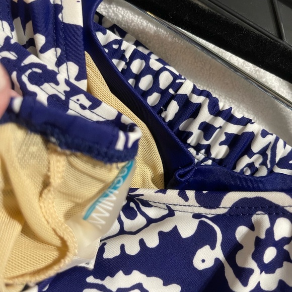 Swim 365 Navy and White 2 piece Tankini Set with Molded Soft Cups Size 22 - Picture 10 of 11